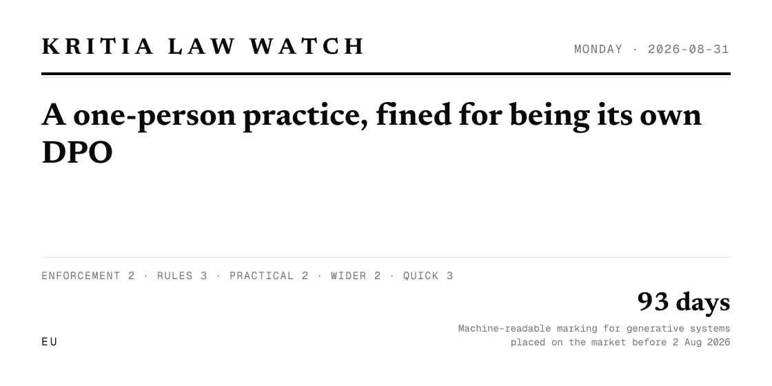 Law Watch — MON 2026-08-31