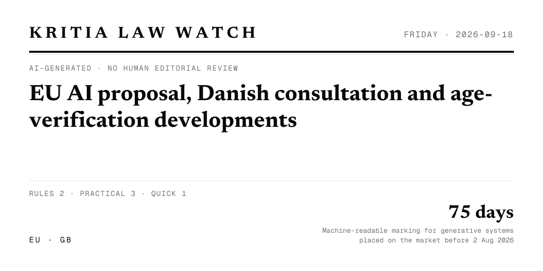 Law Watch — FRI 2026-09-18