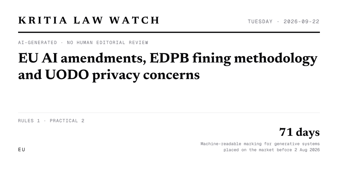 Law Watch — TUE 2026-09-22
